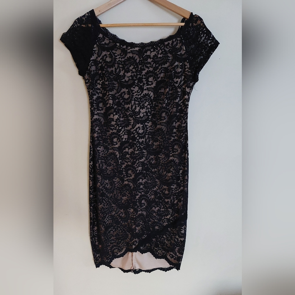 Bisou Bisou Black Lace Dress - Picture 1 of 4